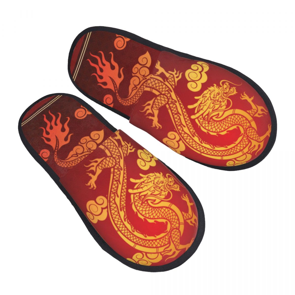 Men Shoes Illustration - Pantofola con illustrazione del drago per