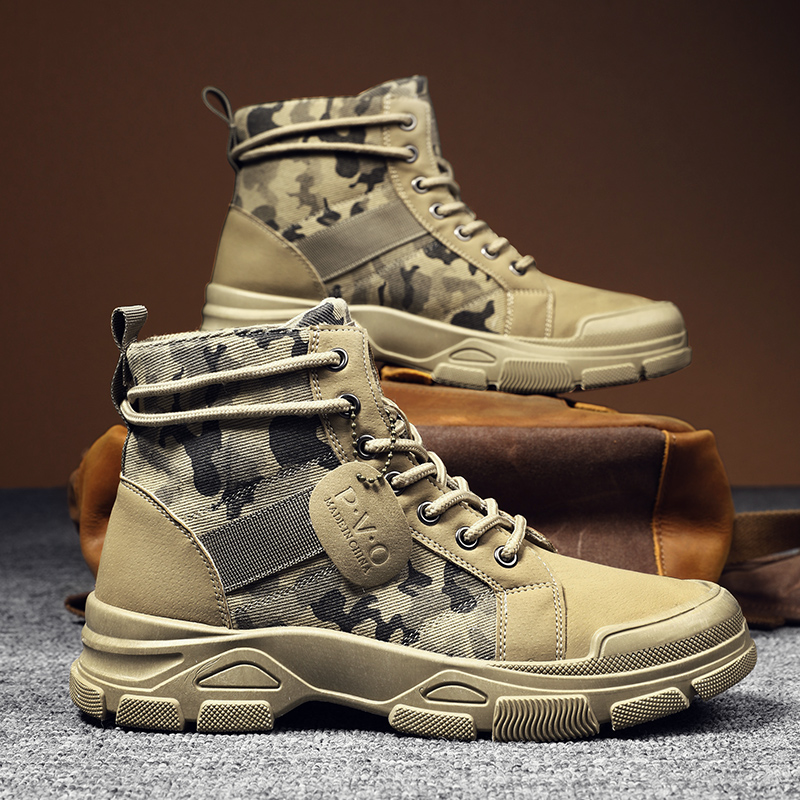 Men Shoes Ecco - Stivali Alti da Uomo Autunnali Mimetici