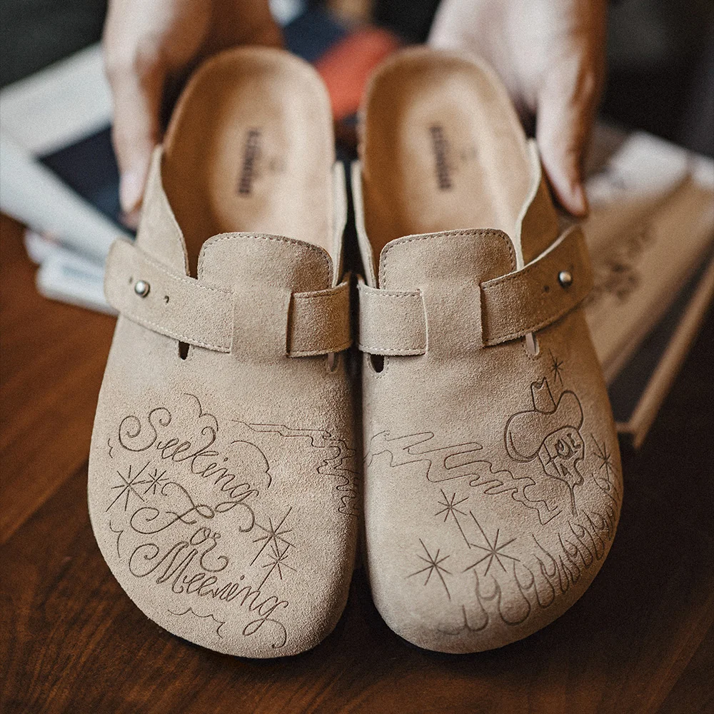 Men Shoes Illustration - Maden Illustrazione Ciabatte Scarpe Mezza resistenza