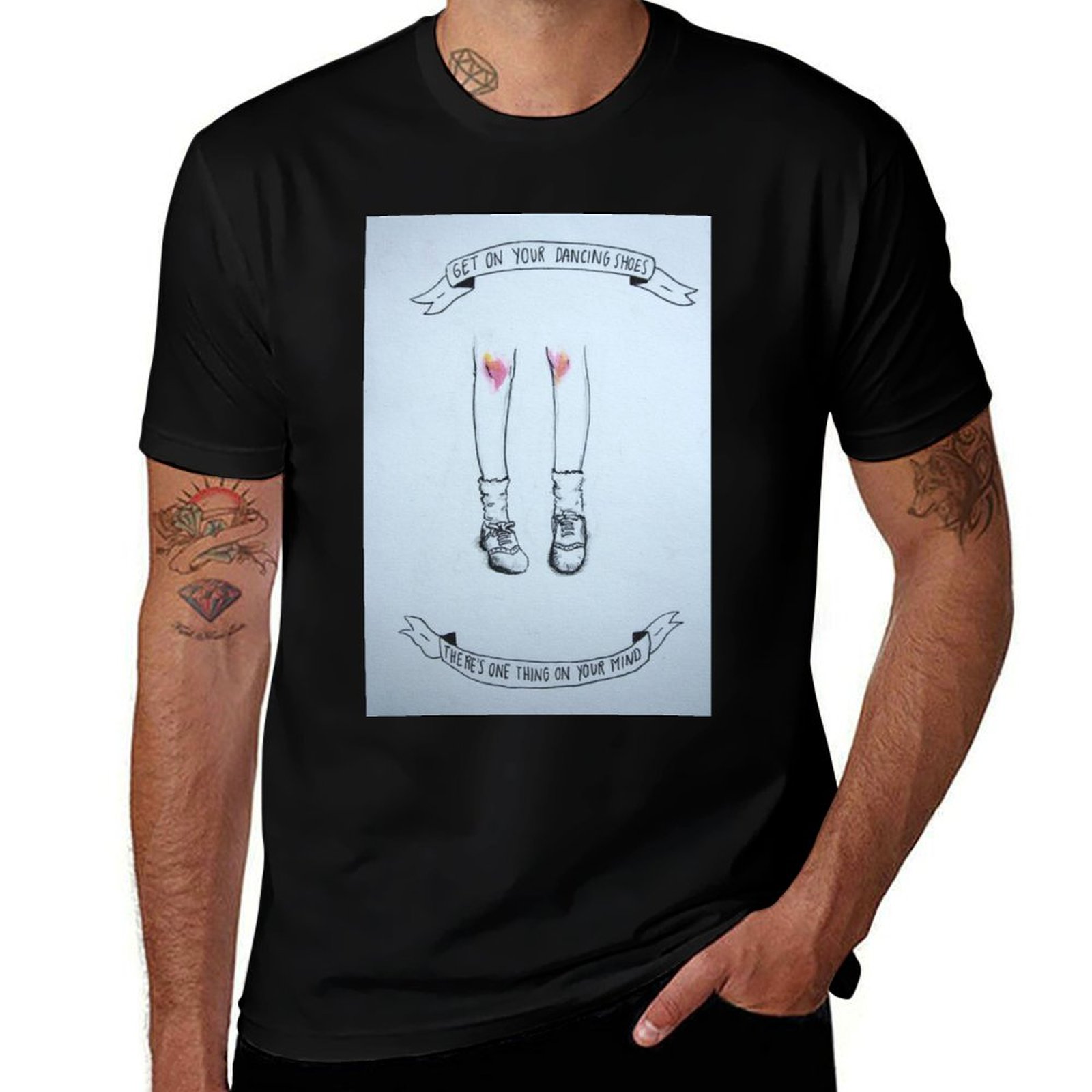 T-shirt con illustrazione di s - Men Shoes Illustration recensione e prezzo